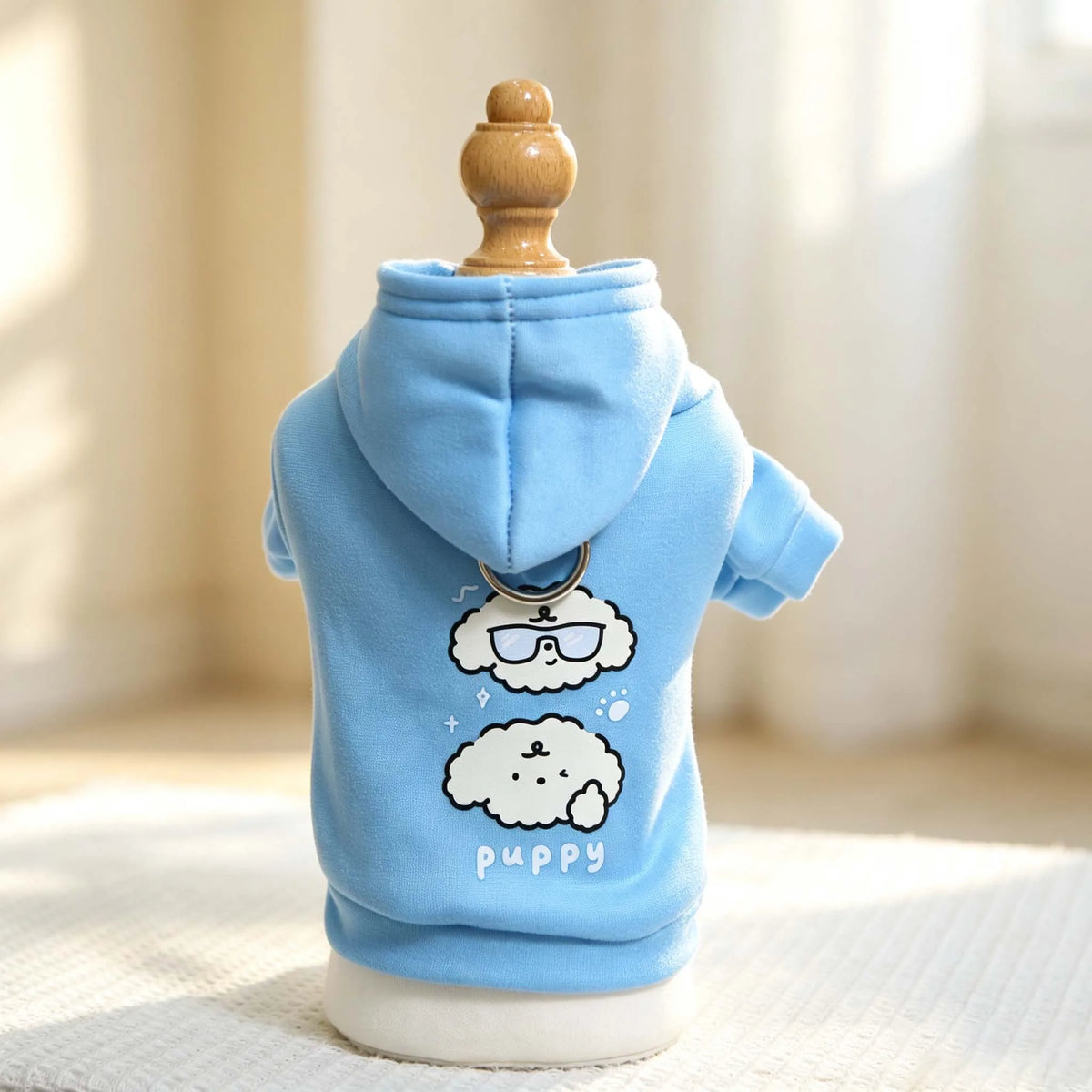 Cartoon Print Dog Hoodie with Leash Hole - Soft Puppy Sweatshirt - photo 10