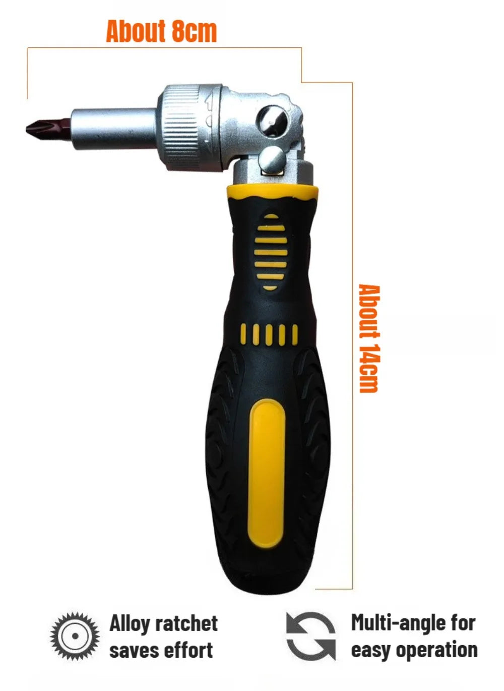 72-Tooth Ratchet two-way screwdriver Set bendable labor-saving screwdriver bit kit one-word cross Household maintenance tool
