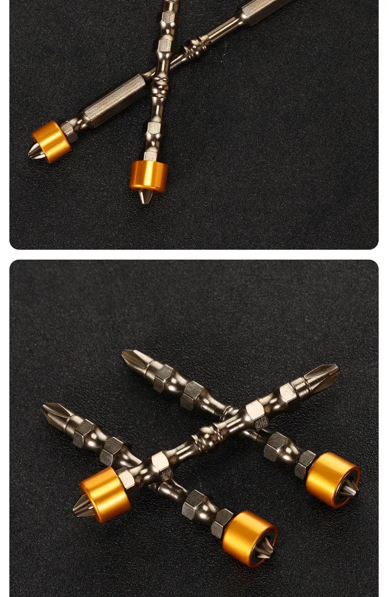 PH2 Hardness 65/110mm Screwdriver Bit Double Cross Head Hexagonal Handle Electric Screwdriver with Magnetic Ring Screwdriver Set