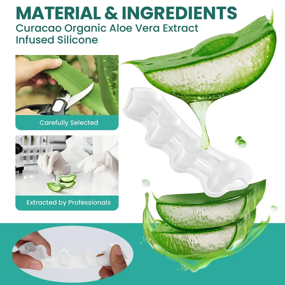 1 Pair Silicone Toe Separator Bunion Corrector Hammer Toe Corrector Soft Silicone Material for Toe Separation Foot Care Tool