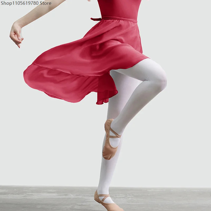 Women's chiffon ballet wrap skirt