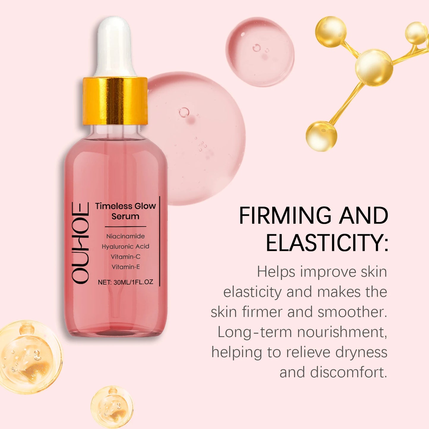 Hyaluronic Acid Firming Essence, Hydrating, Firming, Lightening And Smoothing Fine Lines Face Essence