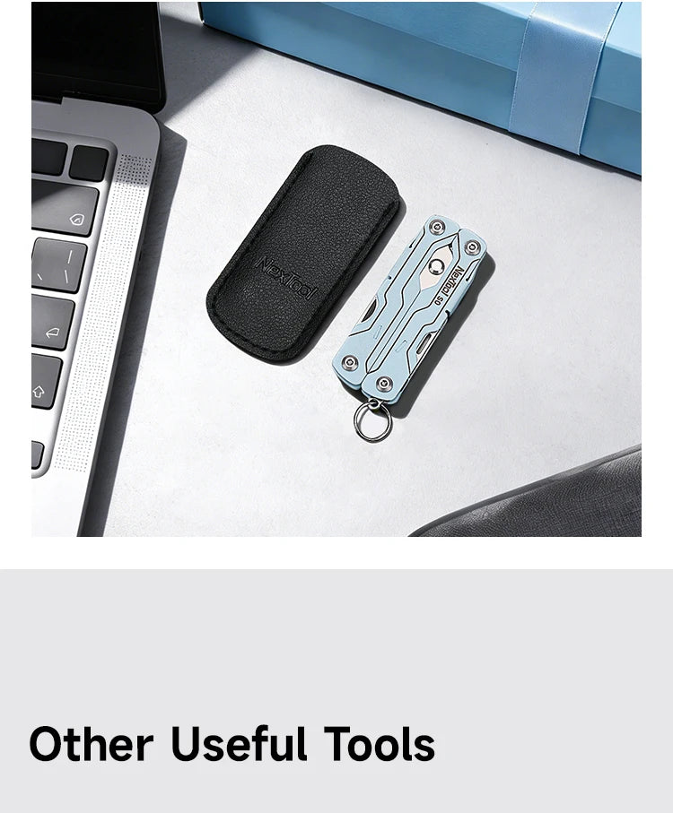 NexTool 8 In 1 Mini Sailor Scissors S0 Micro Keychain Multitool Screwdriver Portable Pocket Folding EDC Tool for Travel