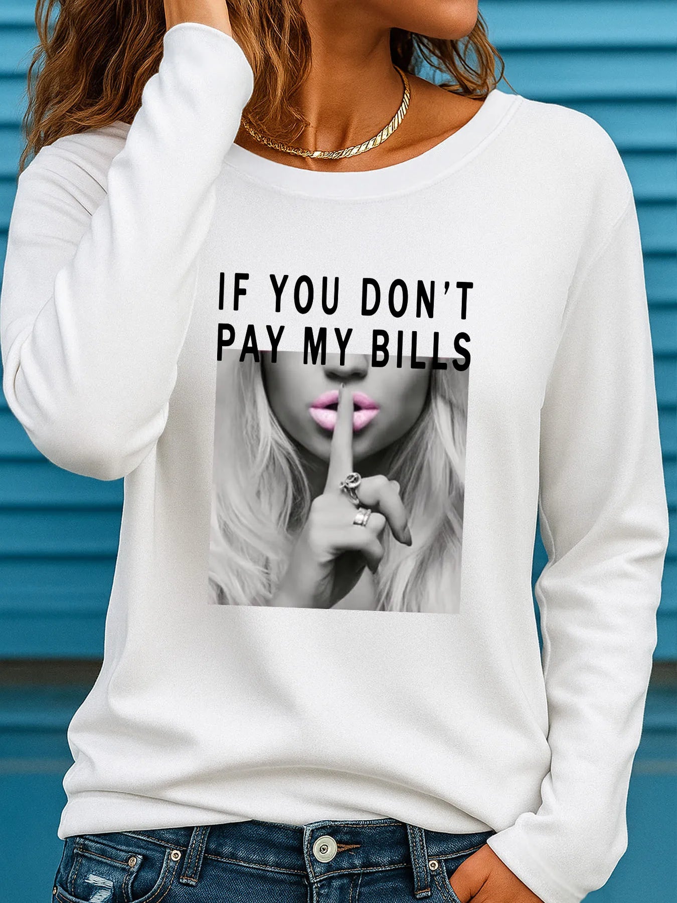 Women's 100% Cotton Slim Long Sleeve T-Shirt – White Basic Tee, Thin Casual Top