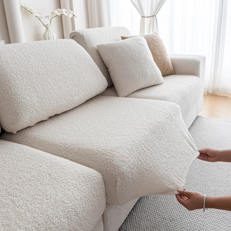 Elastic Stretch Sofa Cover Waterproof 1/2/3/4 Seater Adjustable Strap Non-Slip Slipcovers for Sectional Recliner Living Room