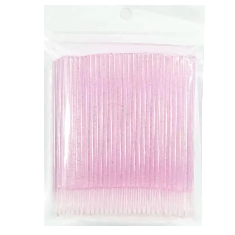 MMAlto 100pcs Eyelash Cleaning Microbrushes – Micro Cotton Swab Makeup Remover & Lash Extension Cleaning Tool | 14 Colors