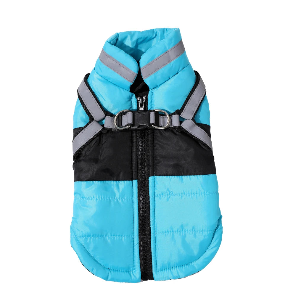 Reflective Dog Winter Coat with Harness D-Ring - Small to Medium Dogs - photo 9