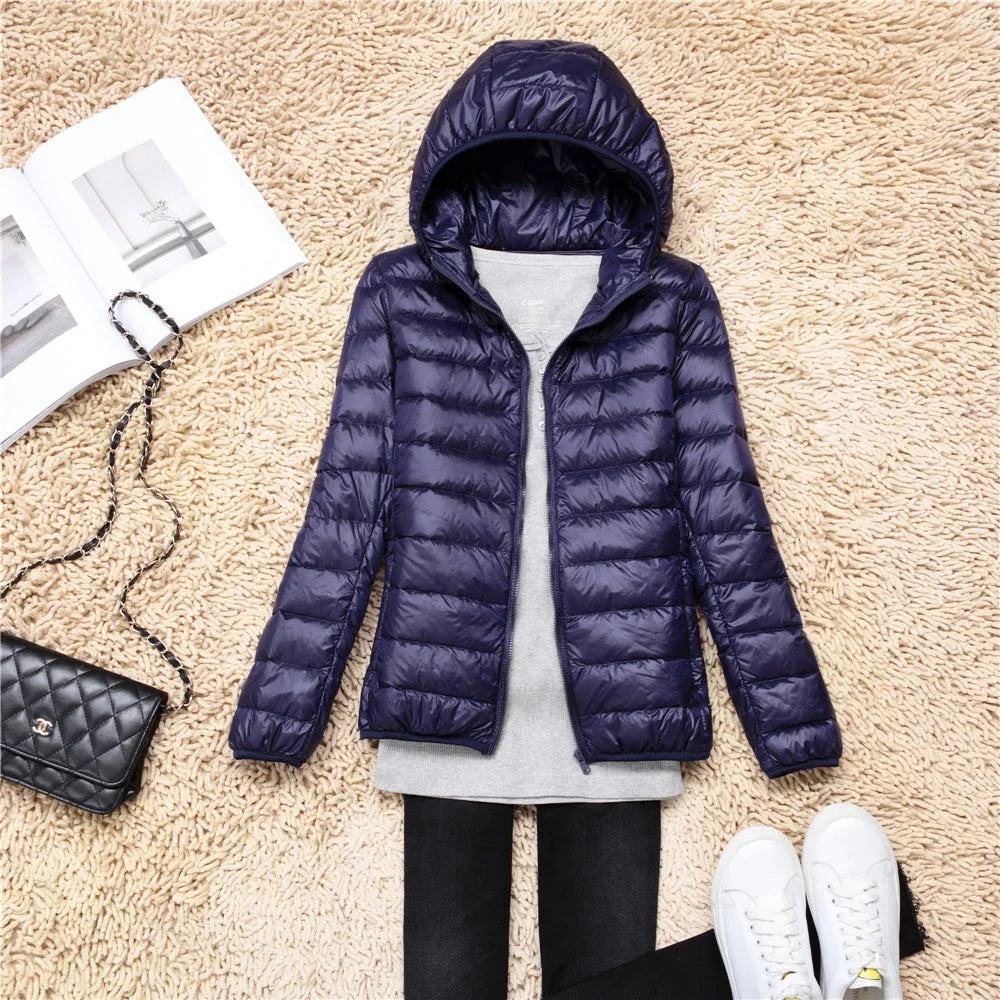 Women's Ultra Light Packable Puffer Jacket - Hooded Inner Coat - photo 19