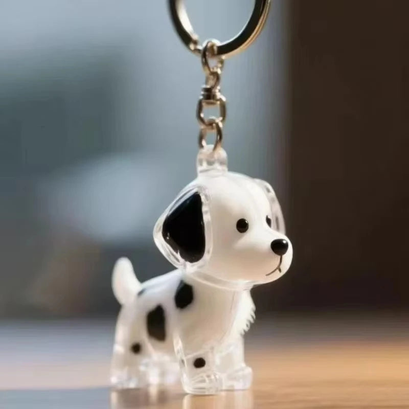 Lovely Dog Hair Storage Keychain Pendant for Bags, Couples Car Keys, Unique Jewelry Souvenir Gift Decoration Accessories Set