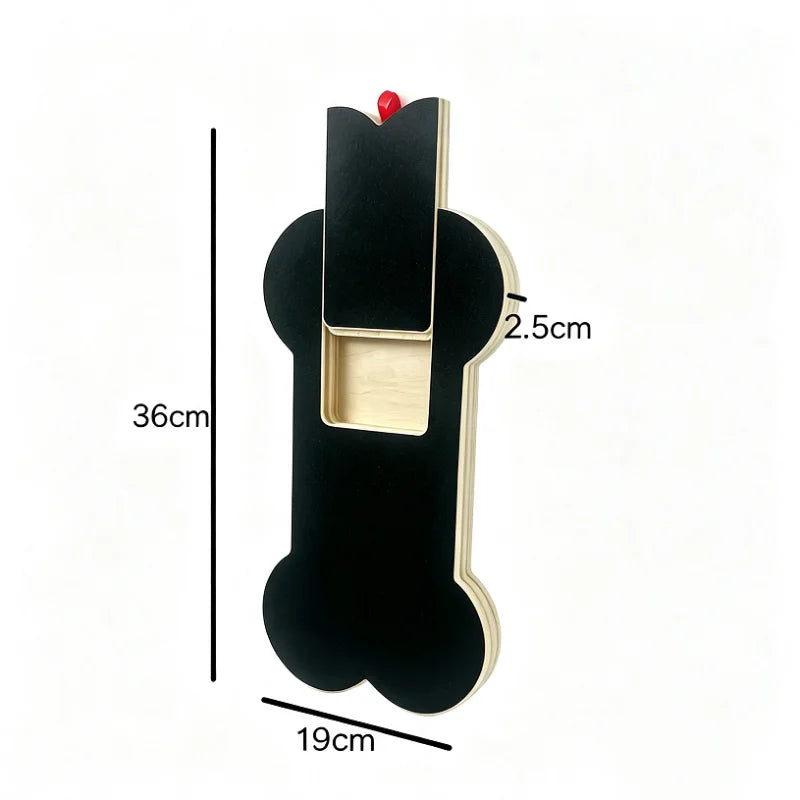 Wooden Dog Nail Scratch Board with Treat Box