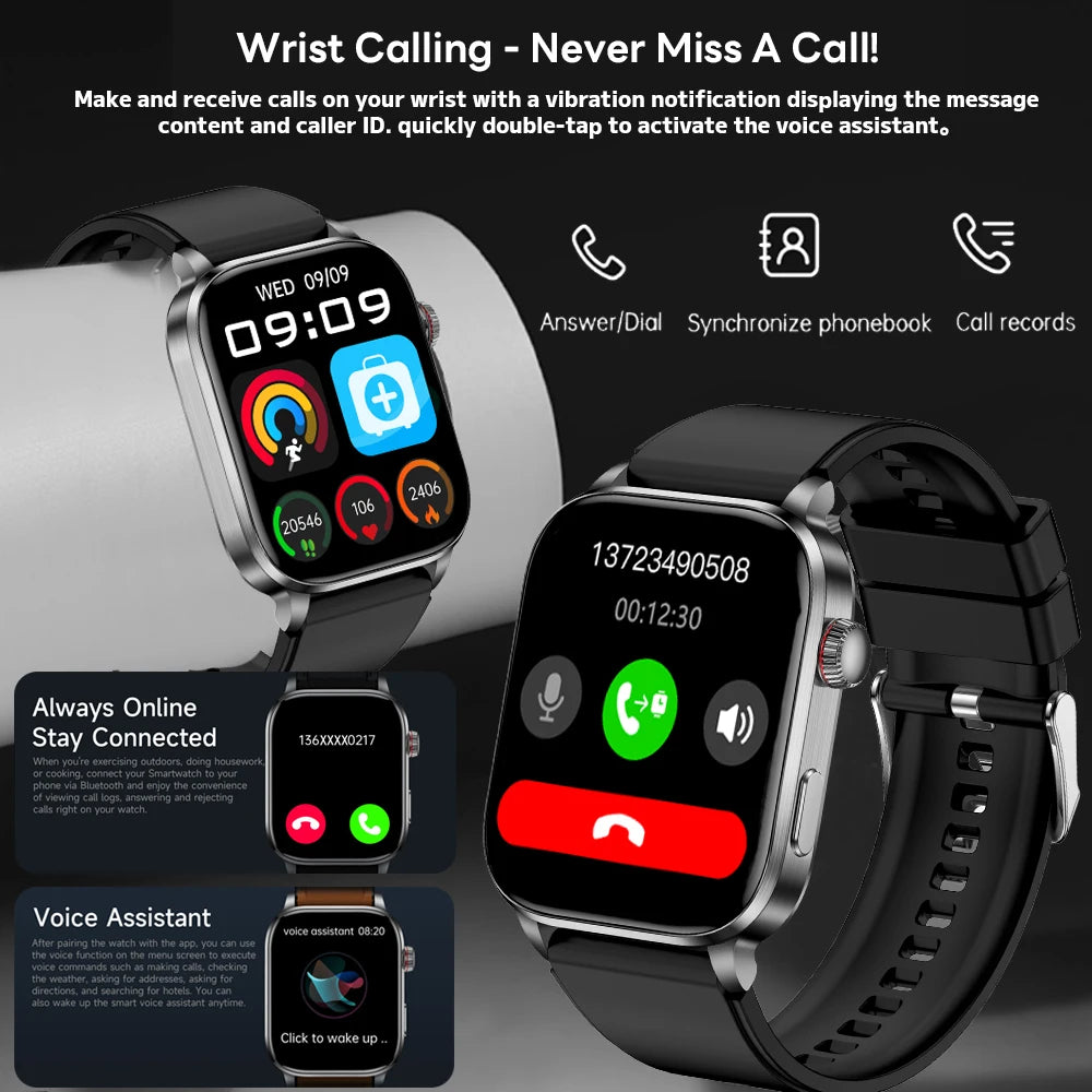 Premium Smart Watch — AMOLED, Bluetooth Calling, Fitness Modes
