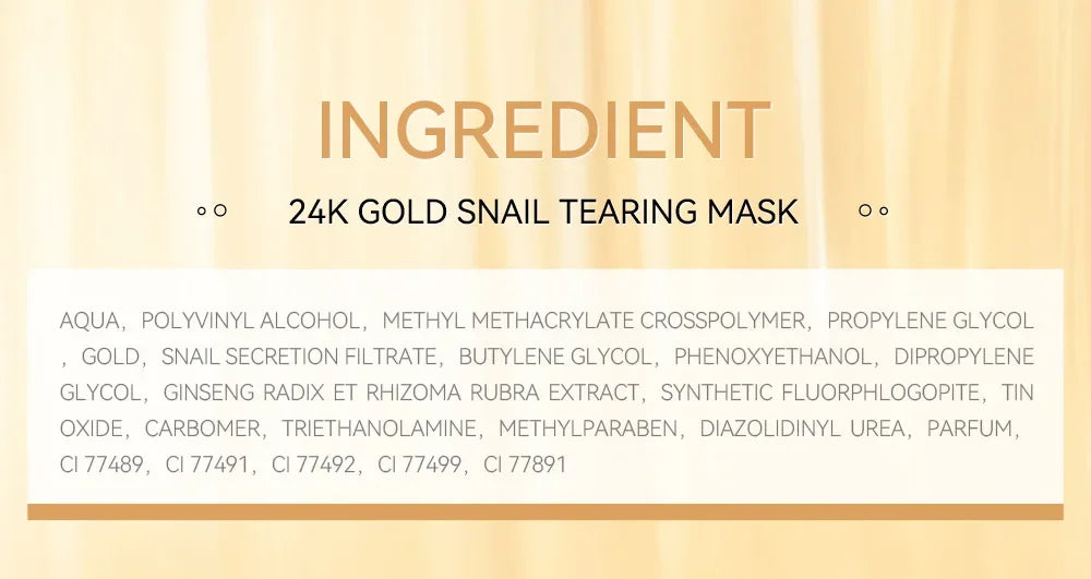 LAIKOU 24K Gold Snail Collagen Peel Off  Tearing Face Mask Deep Cleansing Remove Blackhead Face Care 50g