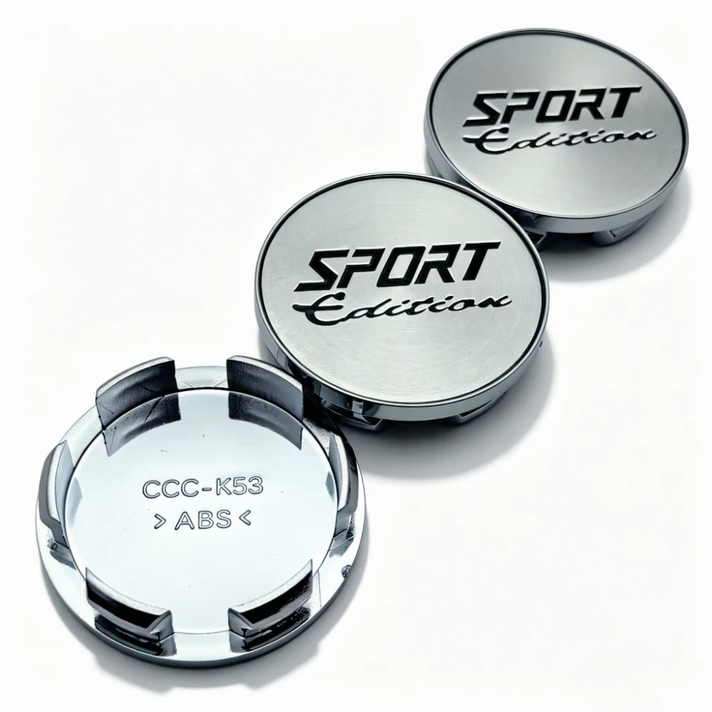 4pcs Universal Sport Edition Logo Emblem Car Wheel Center Caps Hub Cap 53MM Clip 48MM Wheels Rim Hubcaps Dust Cover Accessories