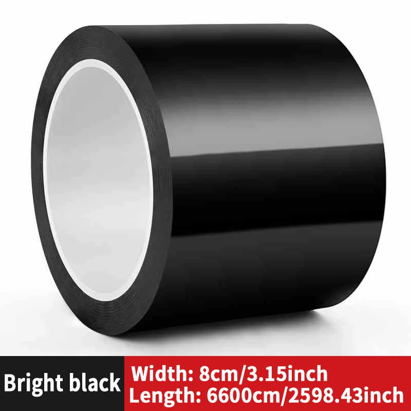Car modified color film, High brightness black carbon fibrous PET car interior and exterior sticker, body mid net modification