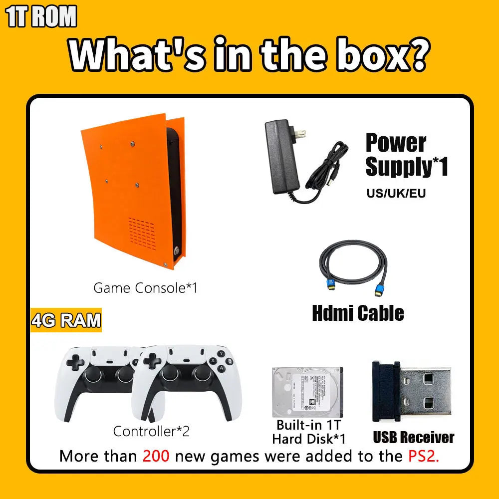M88 Game Console — 4K HD, 60+ Emulators, Up to 4 Controllers, 4-Player TV Console