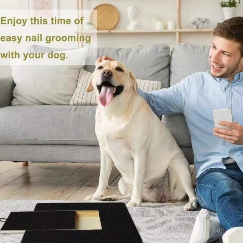Wooden Dog Nail Scratch Board with Treat Box