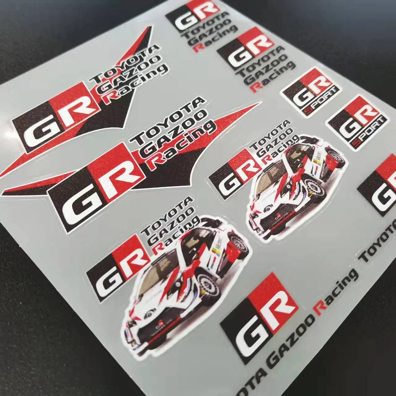 Car Decoration Stickers Reflective Waterproof Stickers Racing Decals For Toyota Yaris GR GAZOO Racing Logo Auris Pruis RAV4 TRD