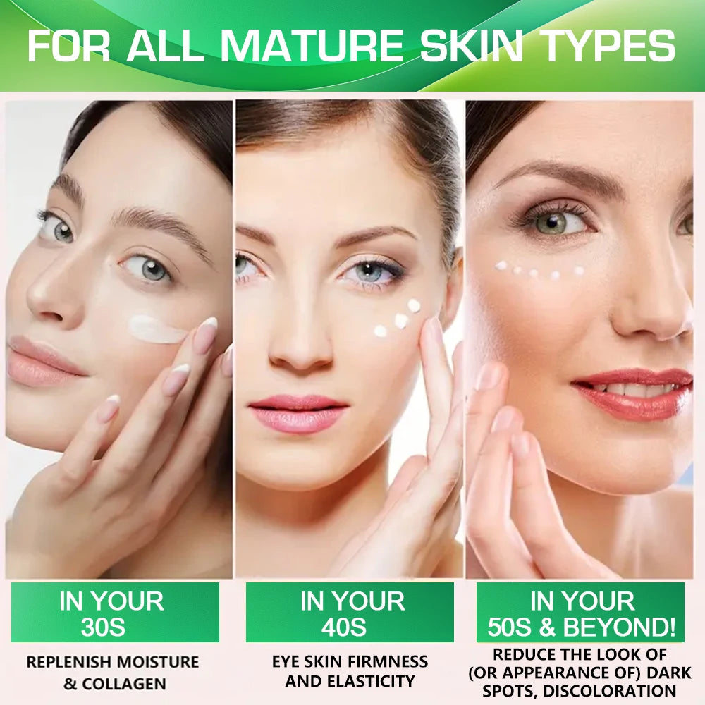 SUYARUN Anti-Aging Eye Cream Niacinamide & Plant Squalane Dark Circle Treatment, Wrinkles Reduction, Hydrating Care.-Glass Jar-