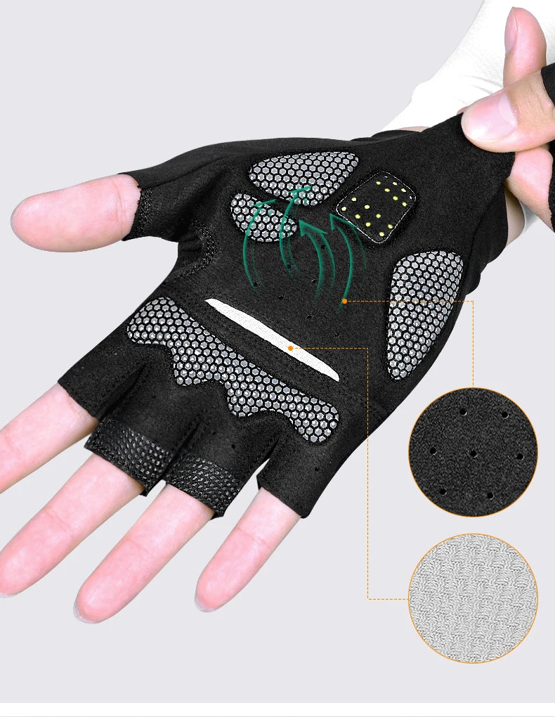 Half Finger Cycling Gloves with Padded Palm
