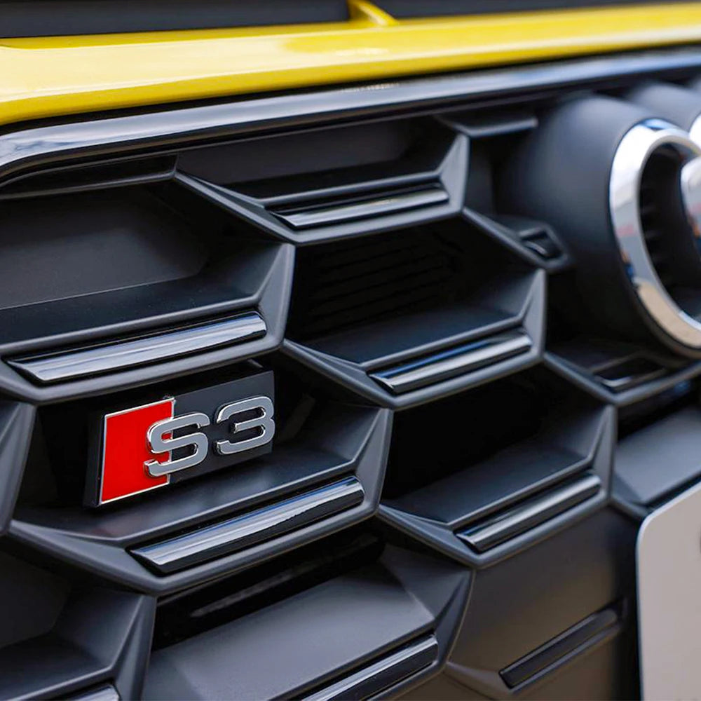 1pc ABS Car Styling Grill Front Hood Badge Grille Emblem Buckle Decoration For Audi S3 S4 S5 S6 S7 Logo Sticker Auto Accessories