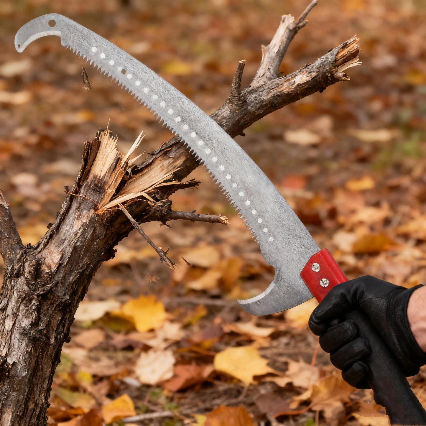 Telescopic Double-Hook Pruning Saw – Extendable High-Reach Tree & Fruit Branch Cutter