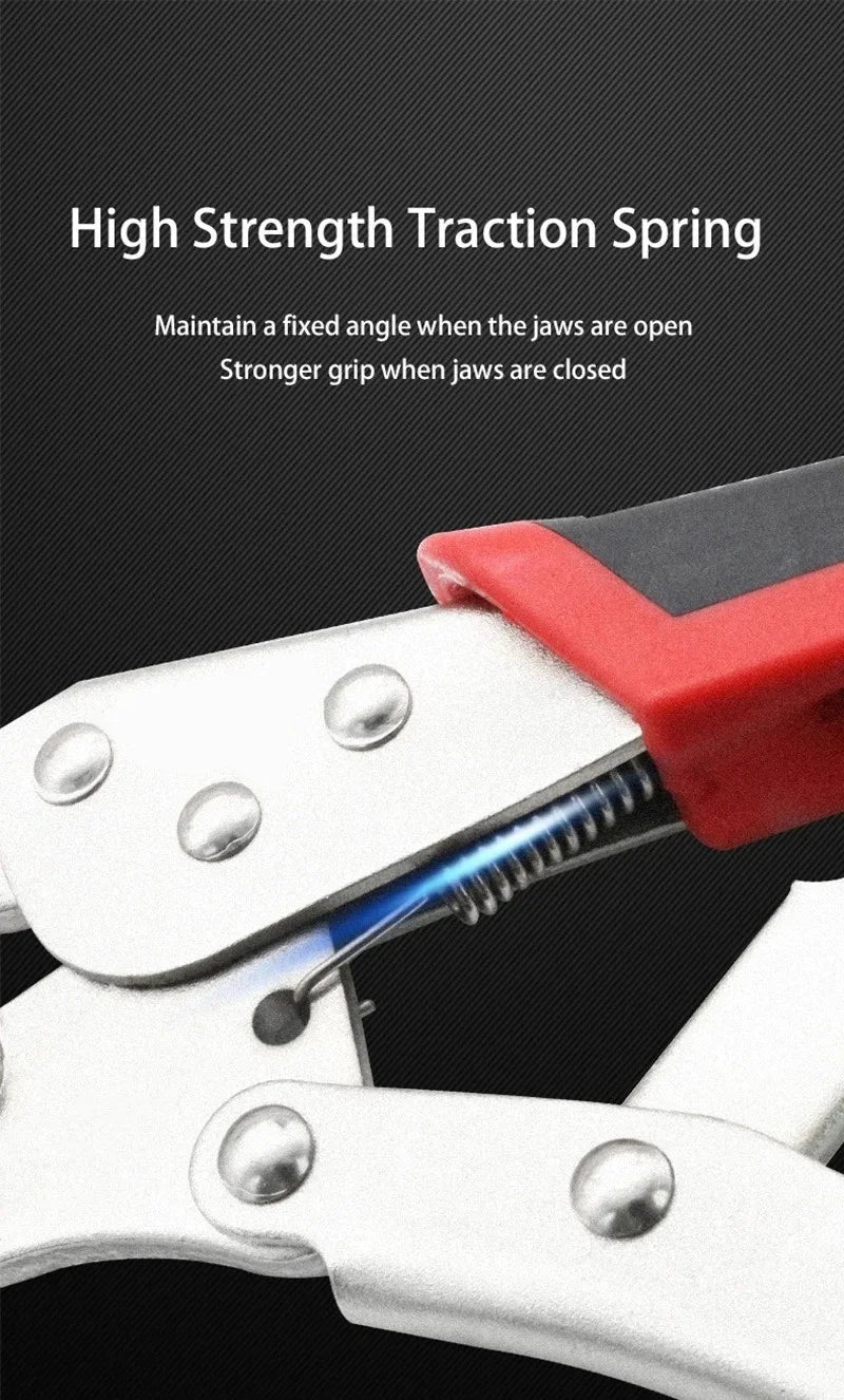 5 Inch Locking Pliers Set Curved Jaw Straight Long Nose Multi Function Welding Tool For DIY Repair Clamp Vise Grip