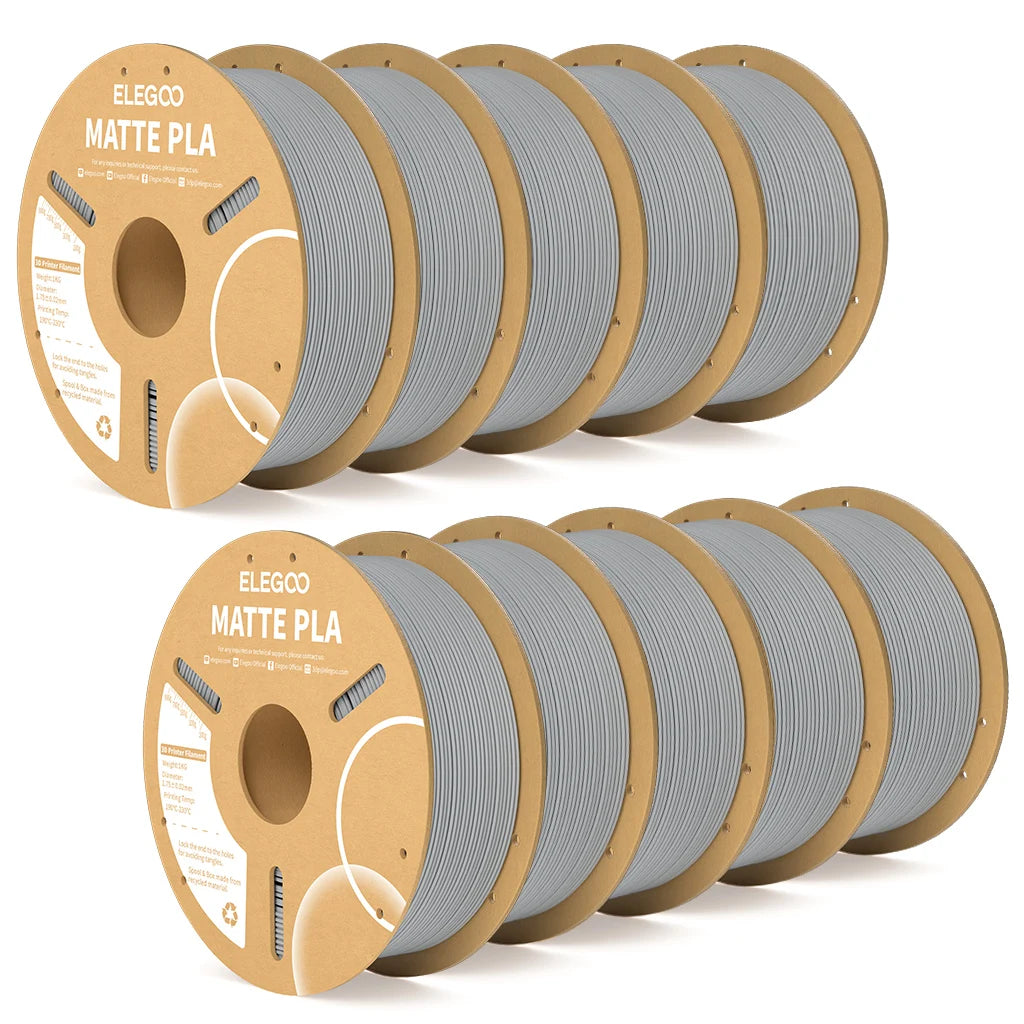 ELEGOO Matte PLA Filament 1KG,1.75mm FDM 3D Printer Filament Dimensional Accuracy +/- 0.02mm, 1kg Carboard Spool (2.2lbs)