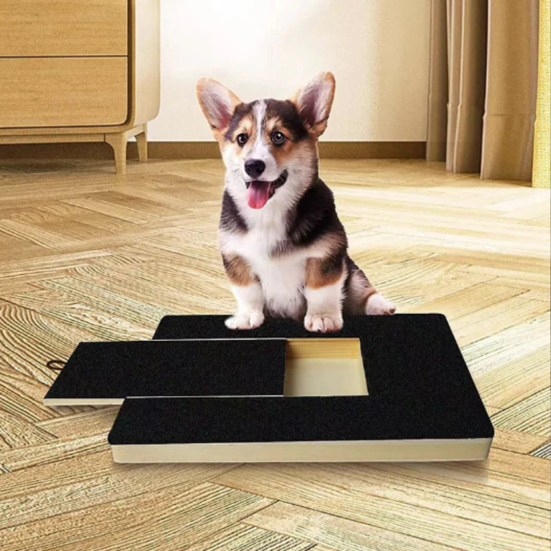 Wooden Dog Nail Scratch Board with Treat Box