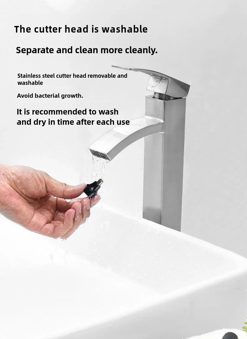 Rechargeable Nose Hair trimmer and Facial Hair remover for Men Nose Hair Shaver for nasal clearance - portable grooming tool for