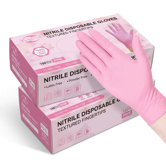 Powder-Free White Nitrile Gloves, 4XL Sizes with Size Chart, Super Flexible for Manicure, Pet Care, Crafting & Daily Chores