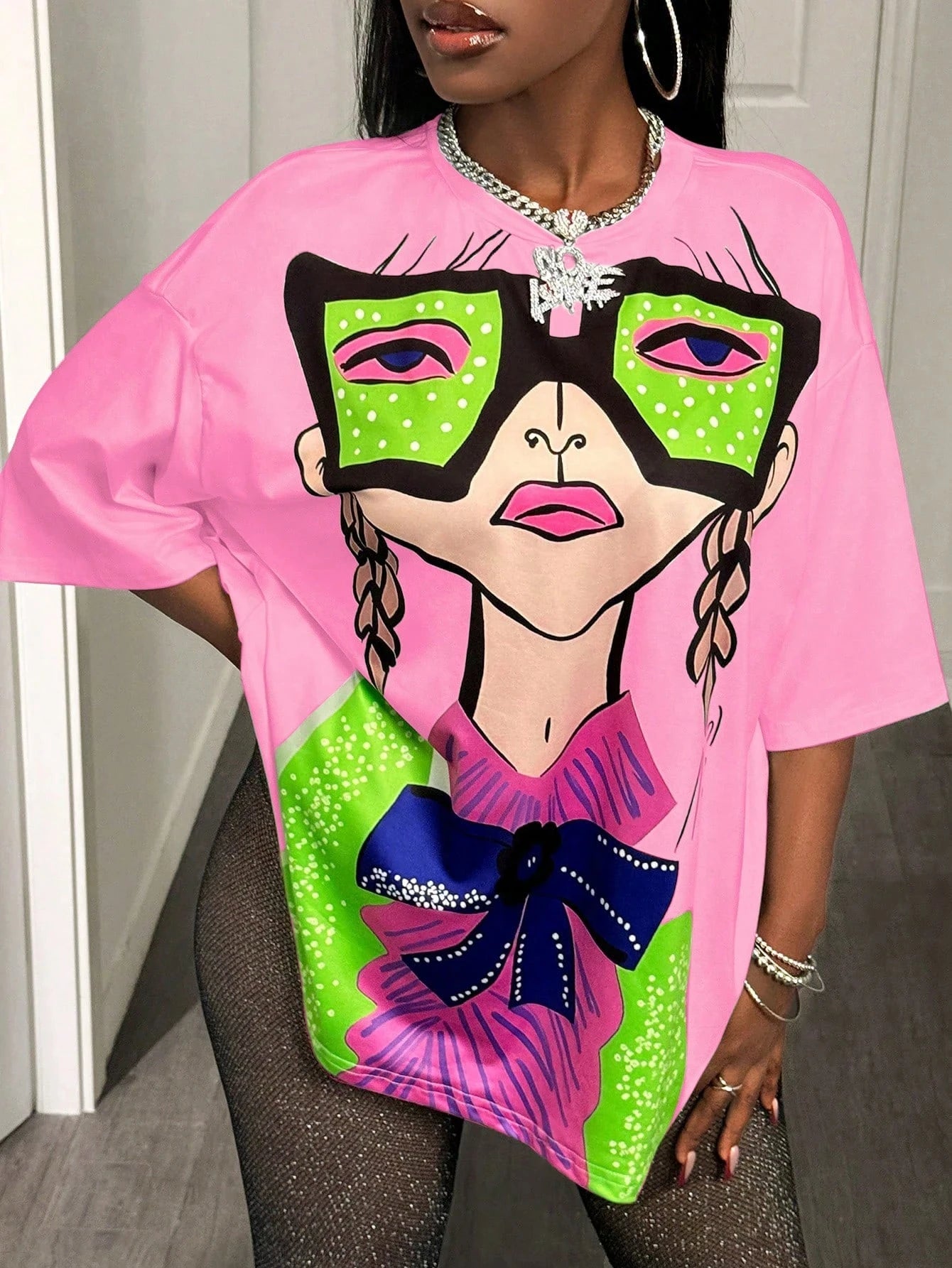 Oversized Graphic T-Shirt for Women — Loose Y2K Street Tee
