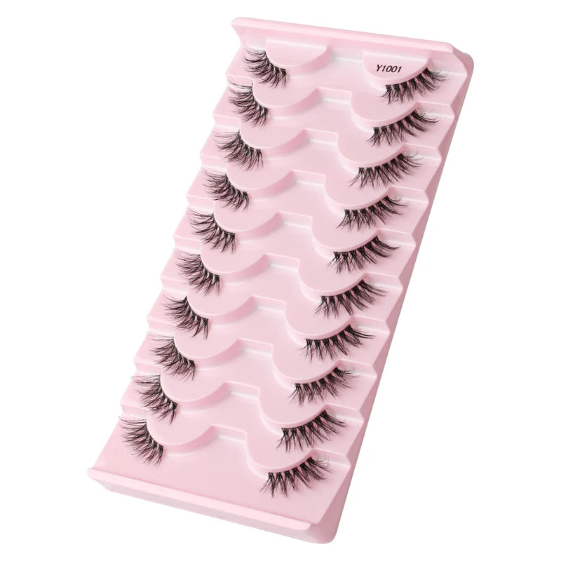Half Lashes Mink Eyelashes Natural Soft Cat Eye False Eyelashes Long Wispy 3D Mink Lashes Makeup Eyelash Extension Fake Lashes