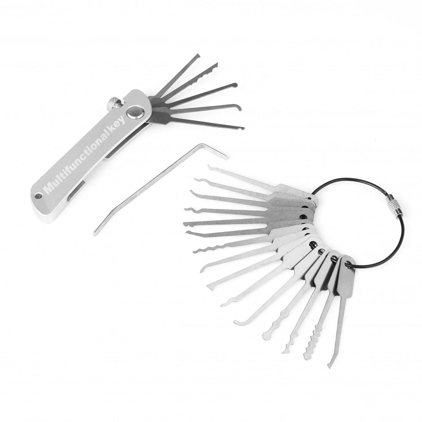 21pcs Compact Lock Picking Set Rust-resistant Versatile Door Open Keys Key Replacement Convenient Mini Hooks Remover Kit