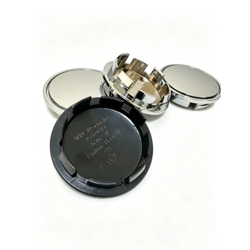 4 Pcs / Set No Logo Blank Base 65mm Black or Silver Wheel Center Caps For 6.5cm Hub Cover Car Styling Auto Exterior Accessories