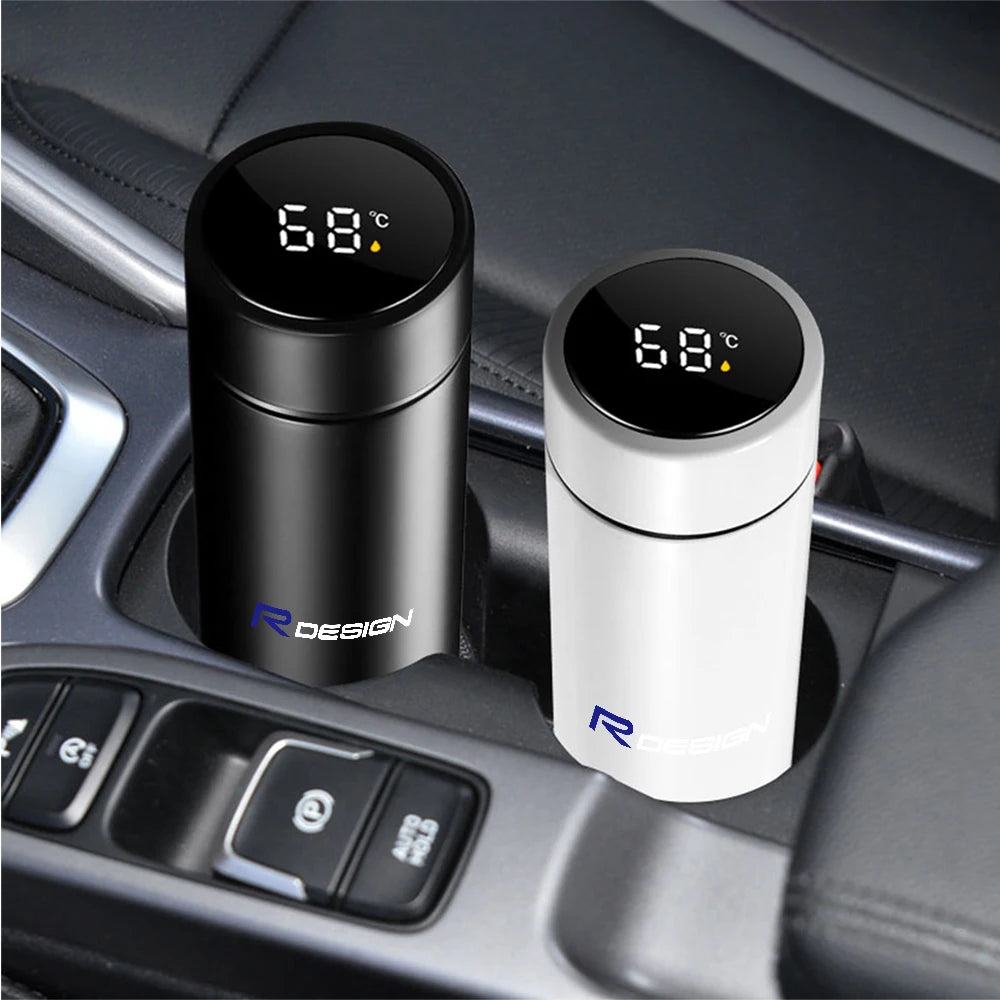 Volvo Smart Thermos Cup – Intelligent Temperature Display Stainless Steel Travel Mug | XC90 S60 XC40 V90