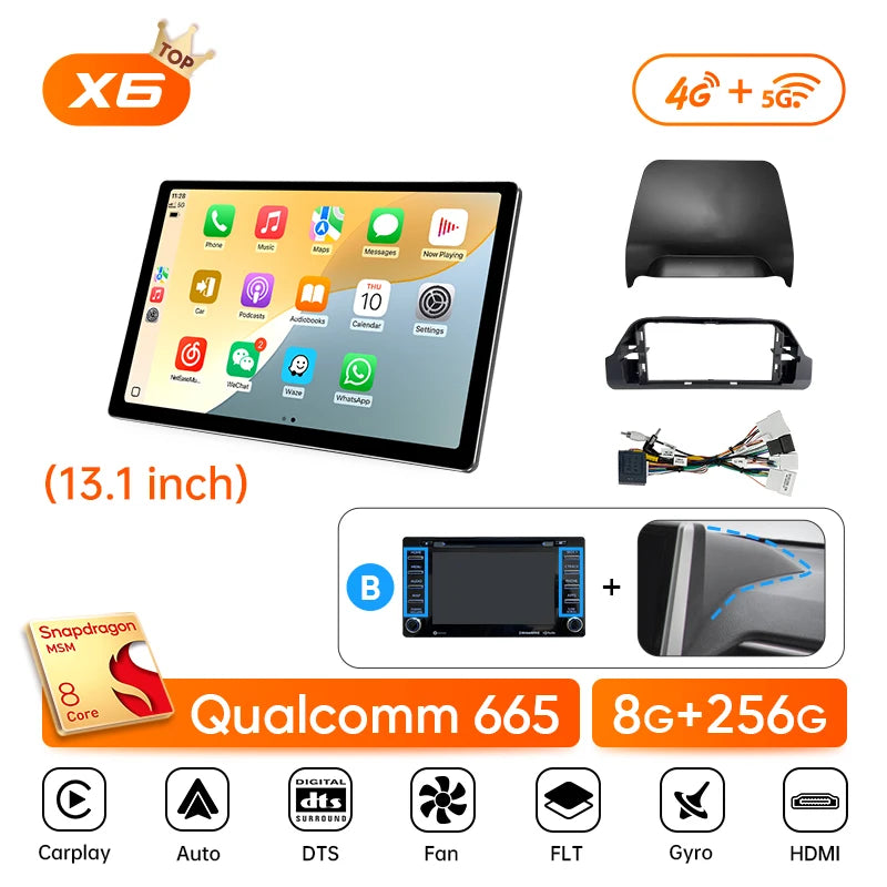Ainavi 13.1 Car Multimedia For Toyota RAV4 2020 2021 2022 2023 2024 XA50 Android Auto Wireless Carplay 4G Car Radio 2K Screen