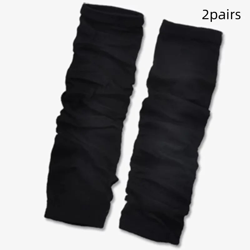 Unisex Long Crochet Arm Warmers - Stretchy Fingerless Gloves - photo 12