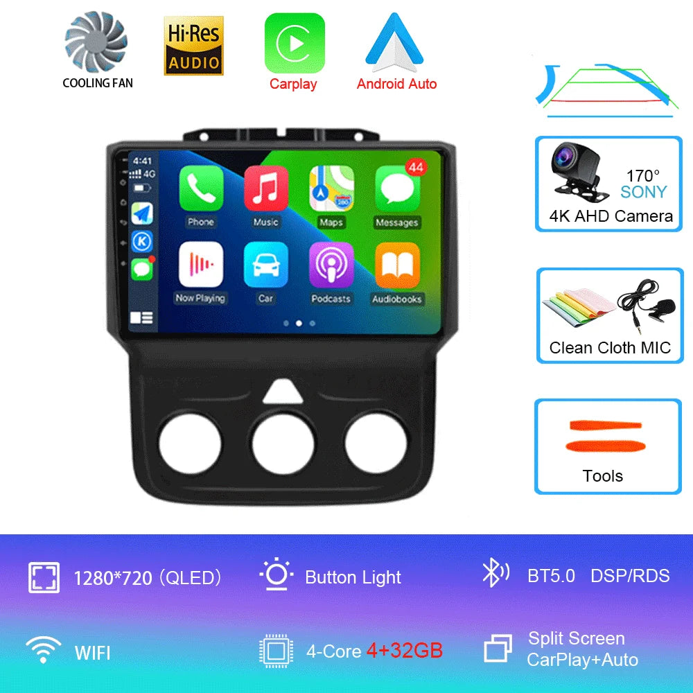 Android Car Radio Head Unit with GPS for Dodge Ram 1500/2500/3500 (2013-2018)
