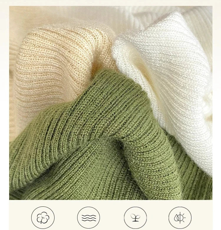 Women's Mock Neck Knit Sweater, Slim Basic Pullover