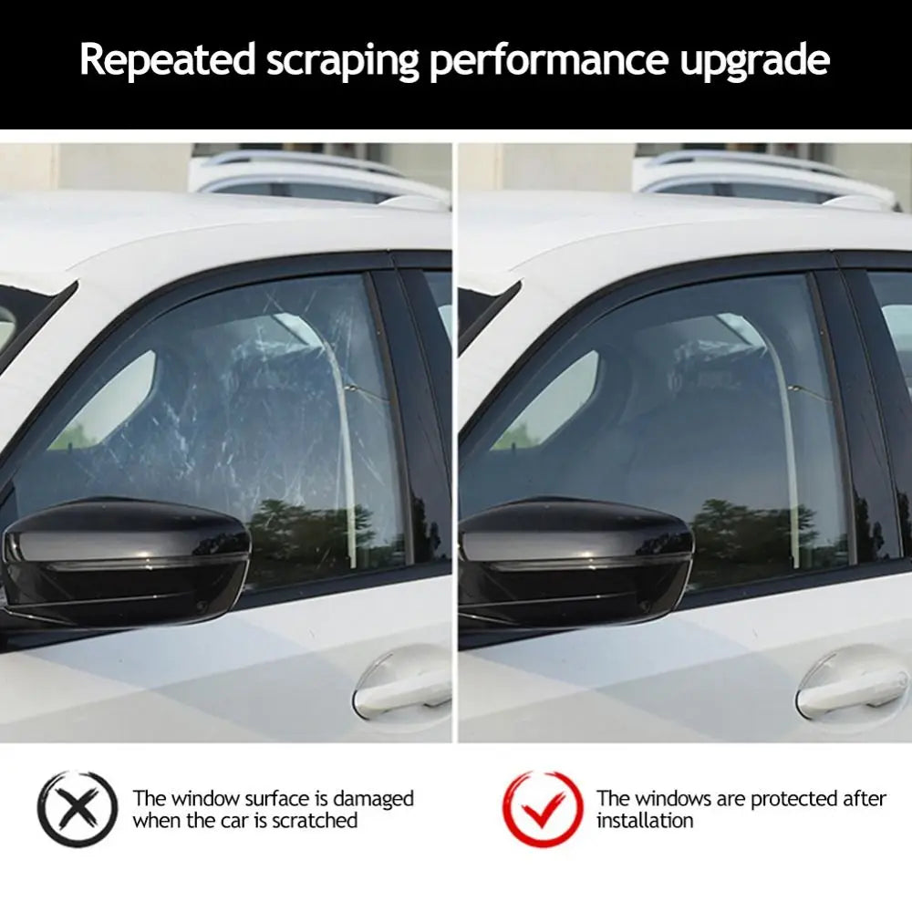 Black Window Tint Film Durable Car Foils Scratch Resistant Glass Sticker Solar UV Protection Sun Shade Practical Windshield