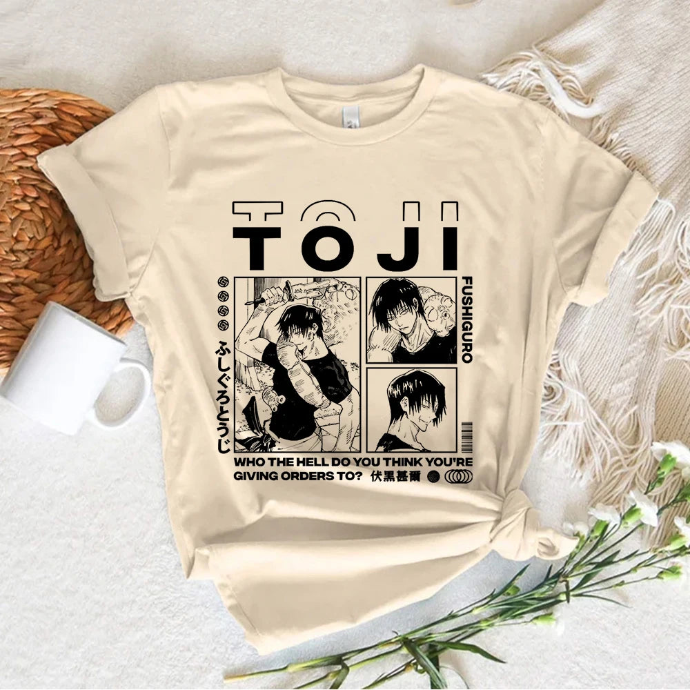 Gojo Anime t shirt women Y2K graphic streetwear top girl Japanese anime streetwear clothes