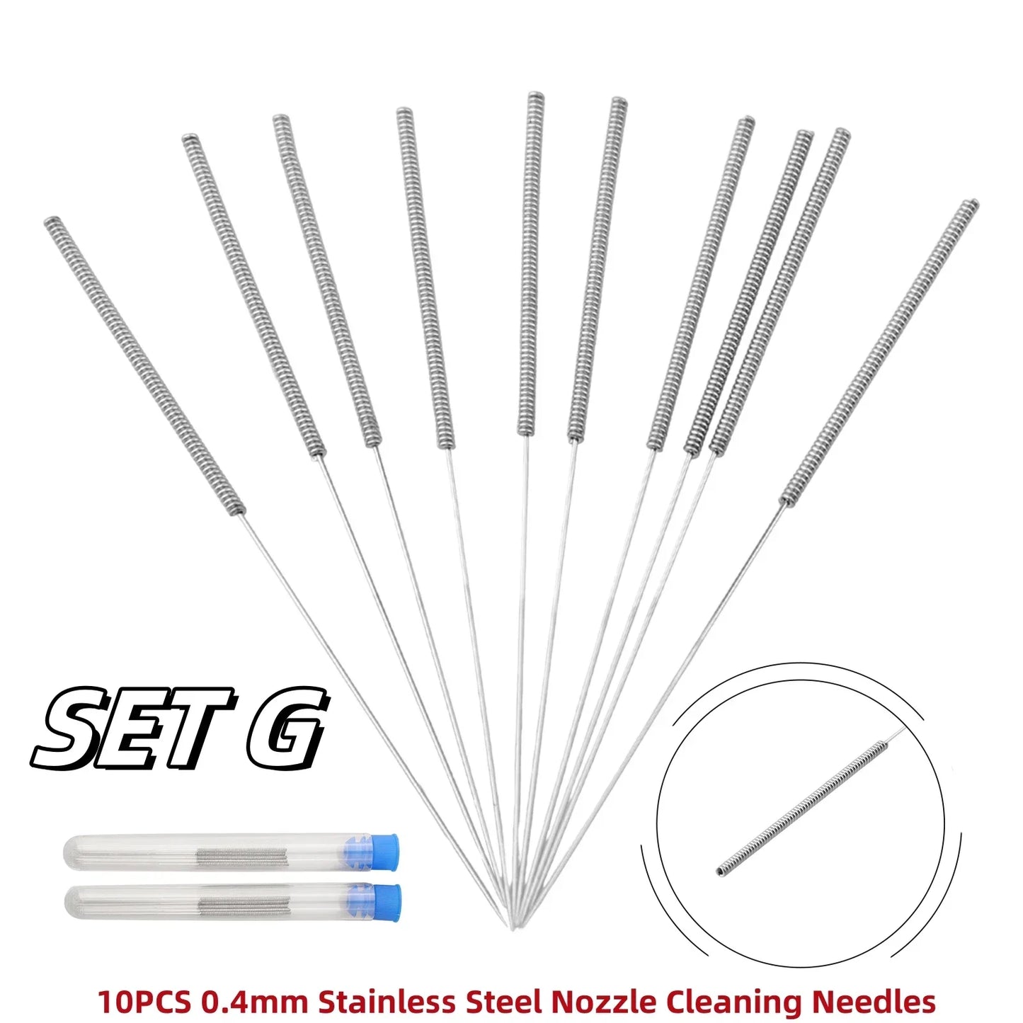 1Set Cleaning Needles 0.15-1.0mm Nozzle Clean Needle High Elasticity MK8 Nozles For cleaning filament remaining inside nozzles