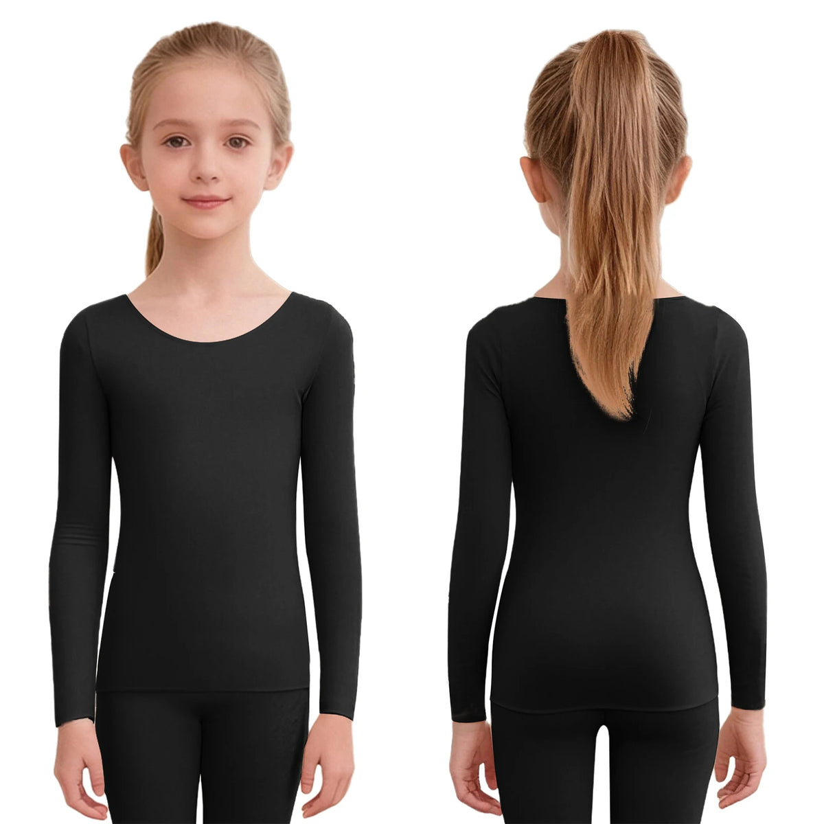 Girls Seamless Thermal Top - Long Sleeve Base Layer for Dance Practice - photo 8