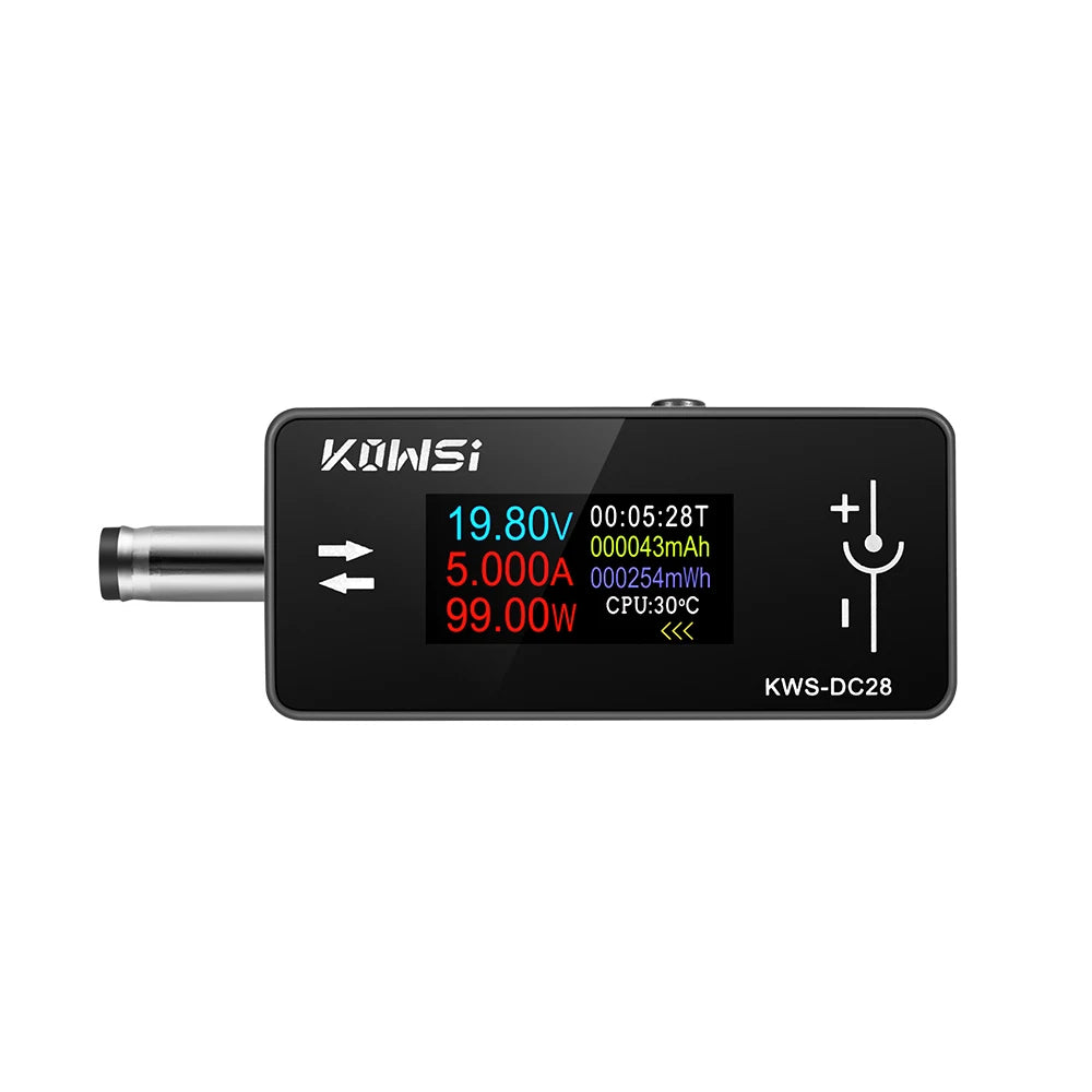 KWS-DC28 0.96 inch TFT HD Digital Display DC Voltage Ammeter Power Meter Cell Phone Charging Tester Detector Electrician Tool