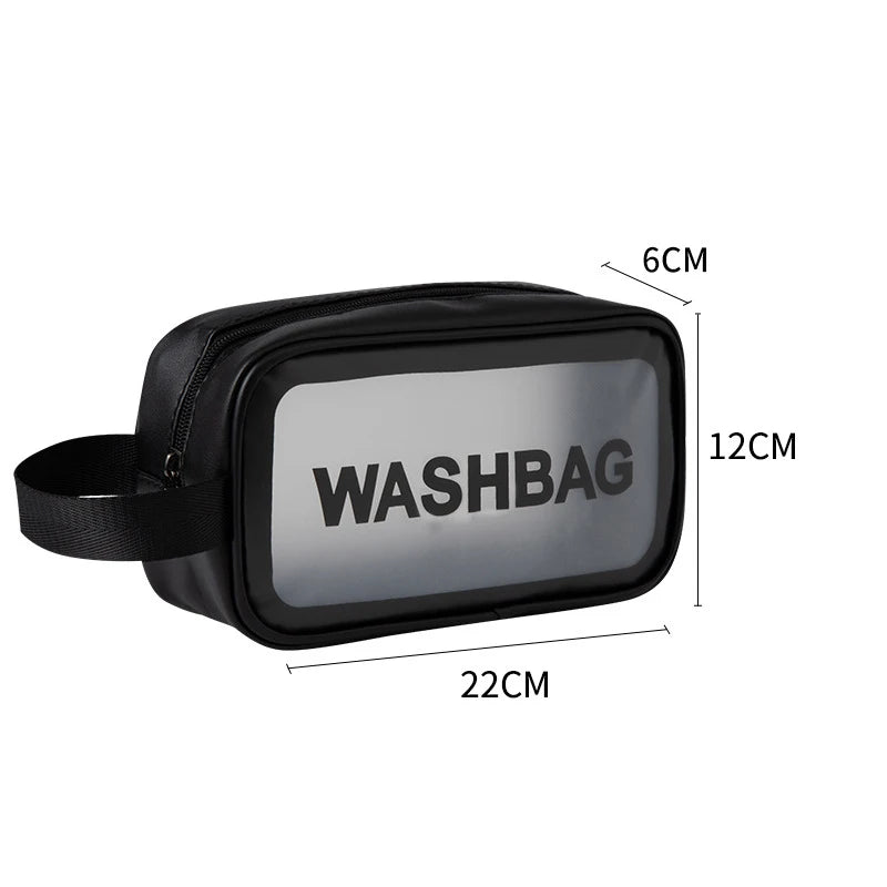 Large Capacity Makeup Bag Transparent PVC Waterproof Travel Toiletry Bag Cosmetics Organizer Storage Tote Clear 3Pcs Wash Bags