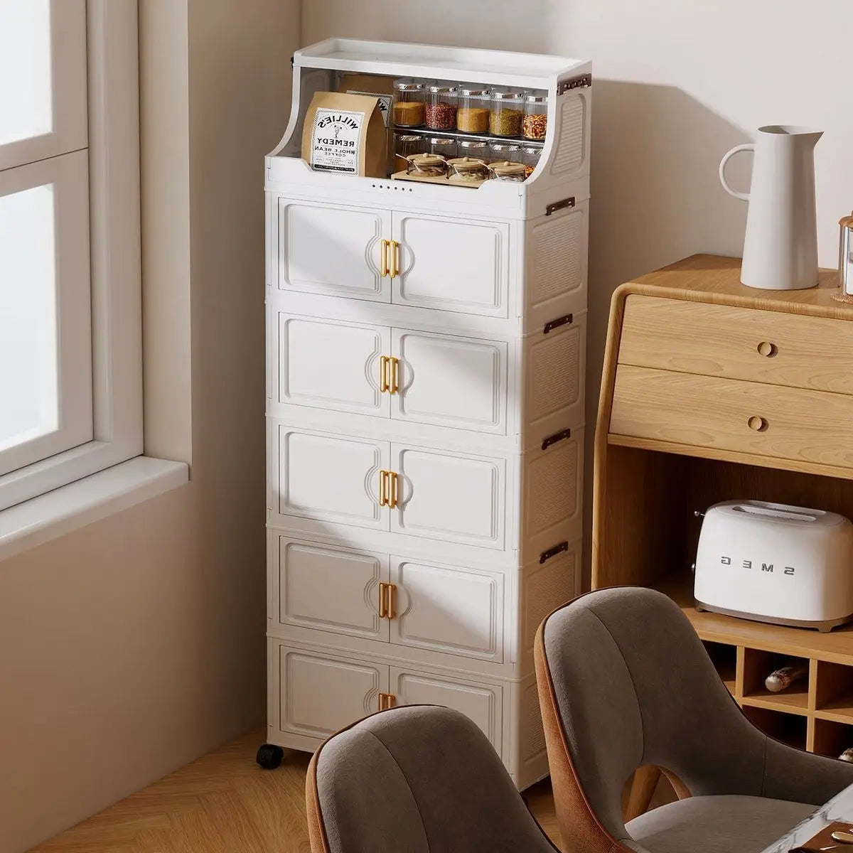 Foldable multi-tier snack and toy storage rack — view 12 of 24