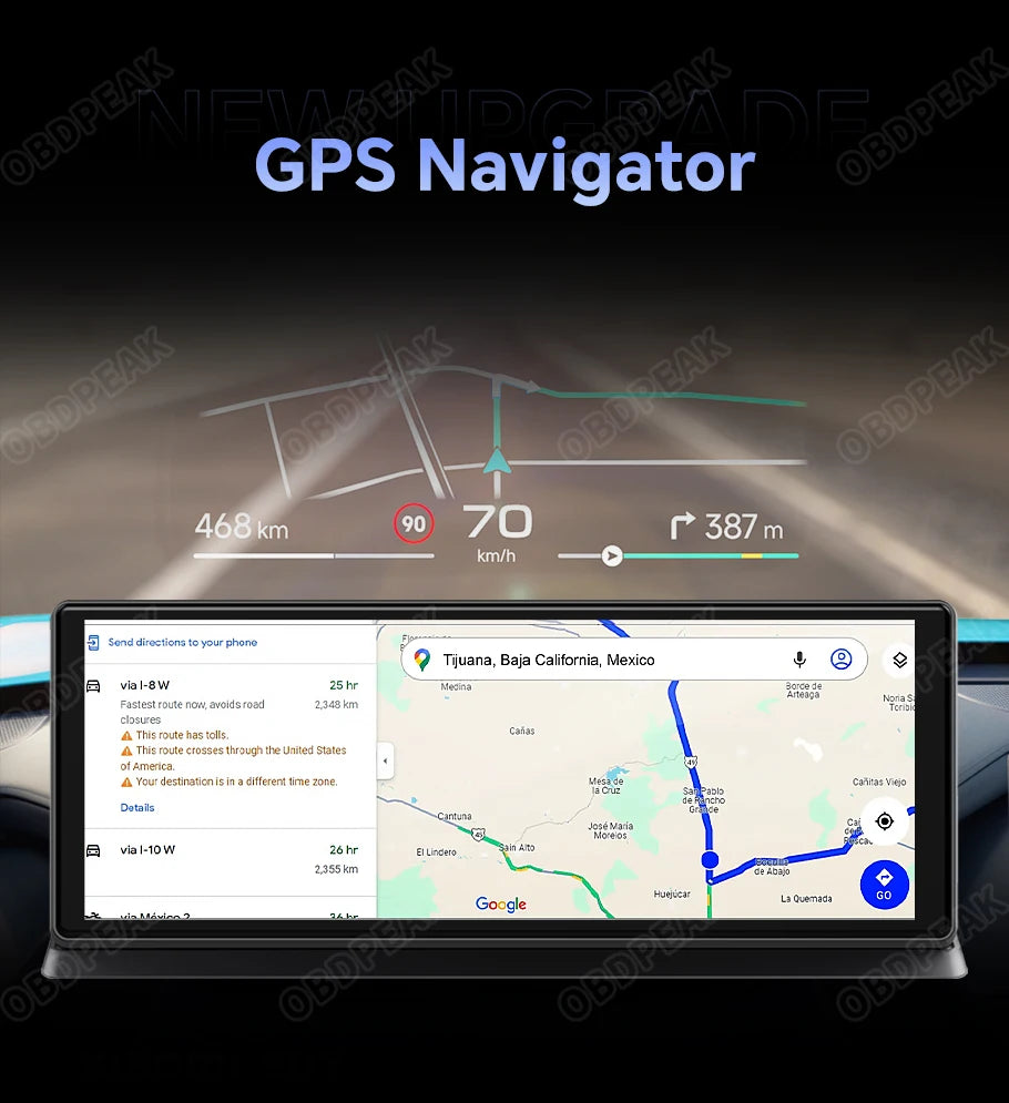 K60 Pro 11.3" 4G+64G WIFI Android 14 AI Screen GPS Navigation Carplay Android AUTO 1080P Dash Cam RearView Mirror Video Recorder