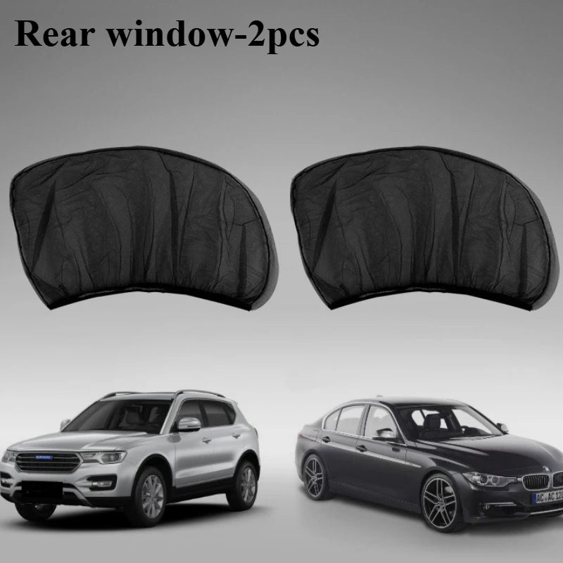 Car Window Mosquito Net & Sunshade Mesh Curtain (2-Pack)