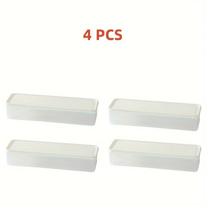 4-Pack Long Fridge Storage Containers - Clear Stackable Bins - photo 6