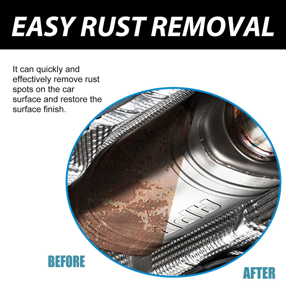 Multifunctional car rust remover used for removing rust providing surface protection on car brake pads iron metal surface 1/3PCS